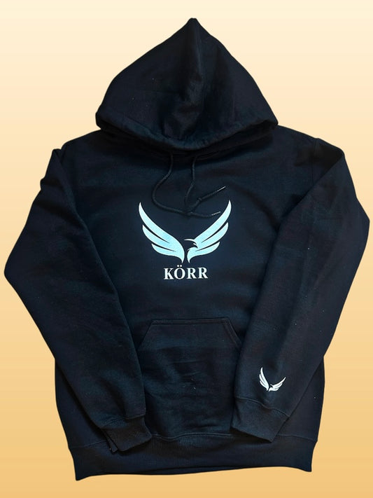 KÖRR Wing Emblem Hoodie – Black/White