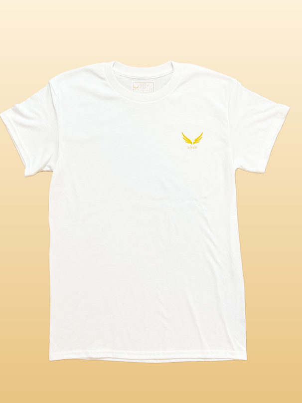 KÖRR Wing Emblem Tee – White/Gold