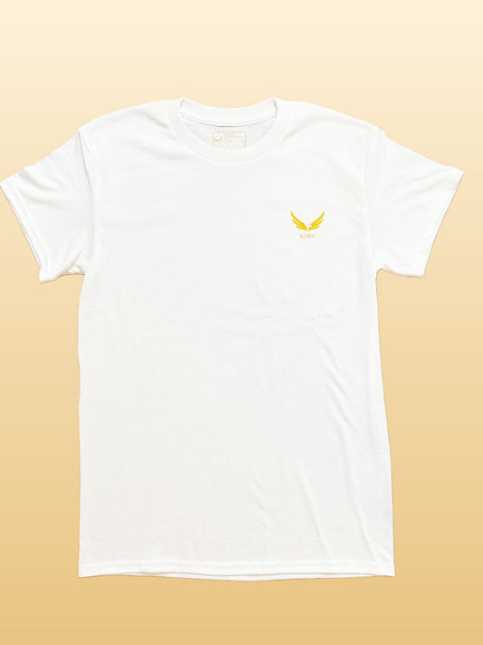 KÖRR Wing Emblem Tee – White/Gold